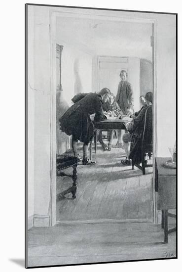 In the Old Raleigh Tavern, Illustration from "At Home in Virginia" by Woodrow Wilson-Howard Pyle-Mounted Giclee Print