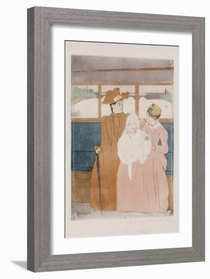 In the Omnibus, 1890-1891-Mary Cassatt-Framed Giclee Print