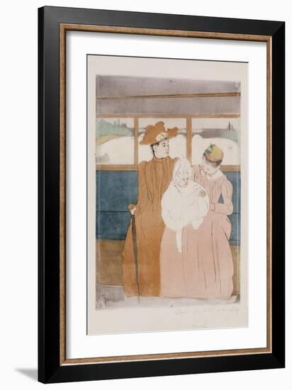 In the Omnibus, 1890-1891-Mary Cassatt-Framed Giclee Print