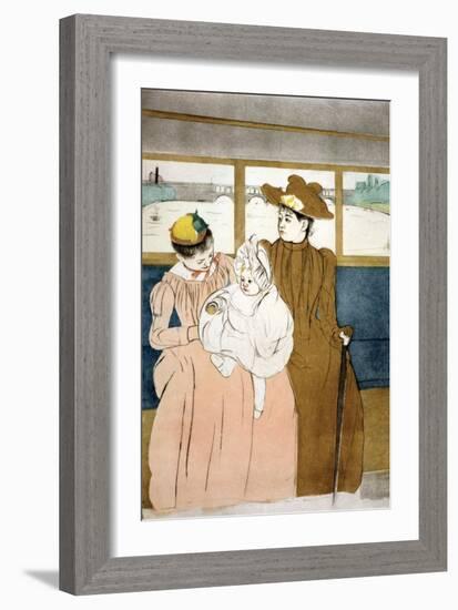In the Omnibus-Mary Cassatt-Framed Art Print