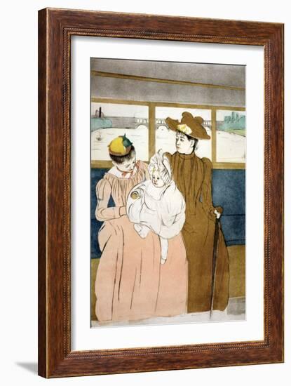 In the Omnibus-Mary Cassatt-Framed Art Print