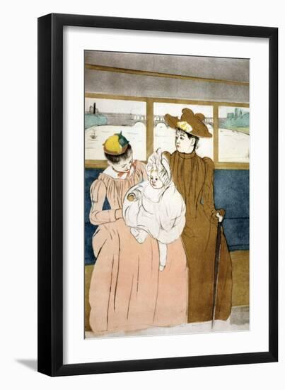 In the Omnibus-Mary Cassatt-Framed Art Print