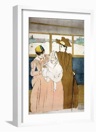 In the Omnibus-Mary Cassatt-Framed Art Print