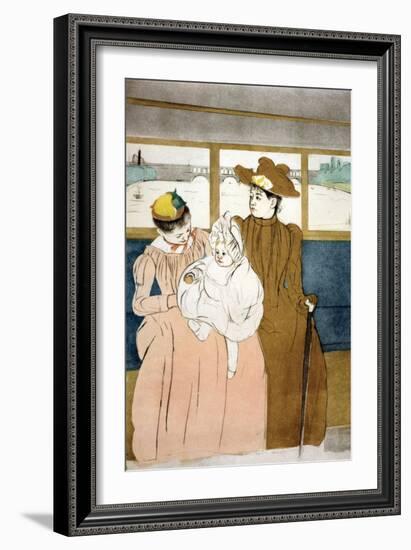 In the Omnibus-Mary Cassatt-Framed Art Print