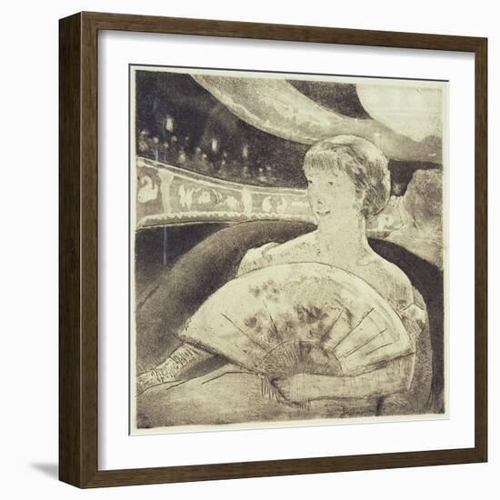 In the Opera (Aquatint Etching)-Mary Cassatt-Framed Giclee Print