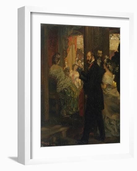 In the Opera House, 1862-Adolph von Menzel-Framed Giclee Print