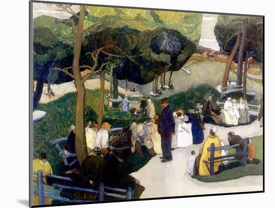 In the Park, 1922-Anthony Angarola-Mounted Giclee Print