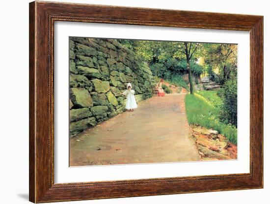 In the Park - a Byway-William Merritt Chase-Framed Art Print