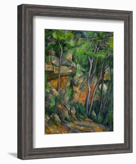 In the Park at Chateau Noir, 1898-1900-Paul Cézanne-Framed Giclee Print