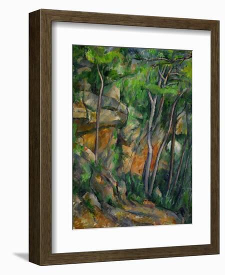 In the Park at Chateau Noir, 1898-1900-Paul Cézanne-Framed Giclee Print