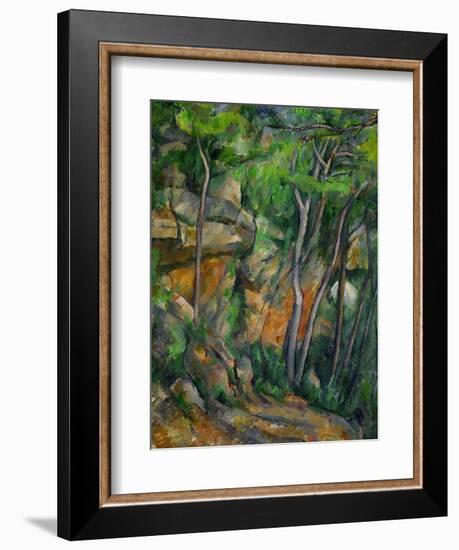 In the Park at Chateau Noir, 1898-1900-Paul Cézanne-Framed Giclee Print