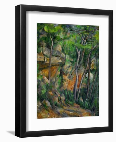 In the Park at Chateau Noir, 1898-1900-Paul Cézanne-Framed Giclee Print