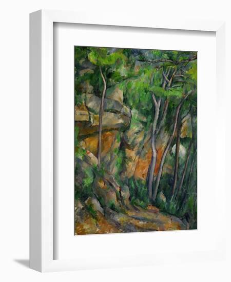 In the Park at Chateau Noir, 1898-1900-Paul Cézanne-Framed Giclee Print