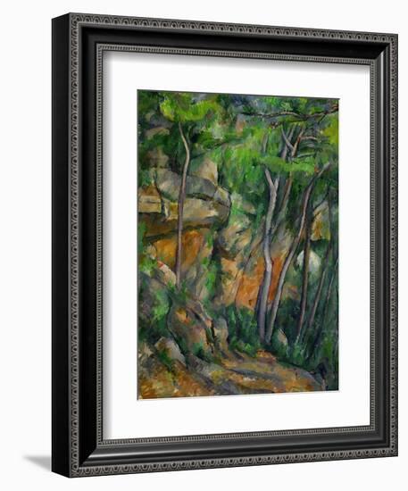 In the Park at Chateau Noir, 1898-1900-Paul Cézanne-Framed Giclee Print