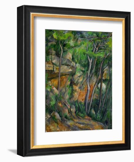 In the Park at Chateau Noir, 1898-1900-Paul Cézanne-Framed Giclee Print