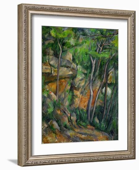 In the Park at Chateau Noir, 1898-1900-Paul Cézanne-Framed Giclee Print