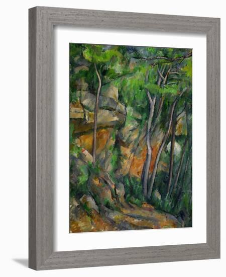 In the Park at Chateau Noir, 1898-1900-Paul Cézanne-Framed Giclee Print