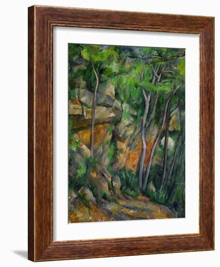 In the Park at Chateau Noir, 1898-1900-Paul Cézanne-Framed Giclee Print