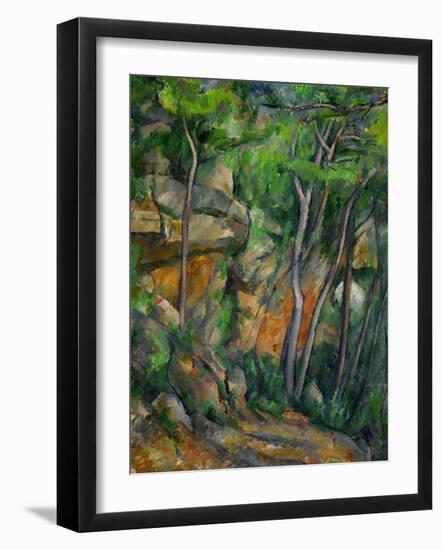 In the Park at Chateau Noir, 1898-1900-Paul Cézanne-Framed Giclee Print