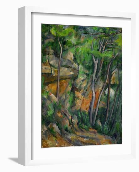 In the Park at Chateau Noir, 1898-1900-Paul Cézanne-Framed Giclee Print