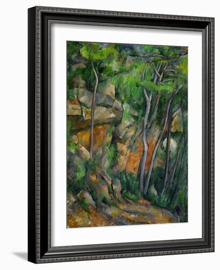 In the Park at Chateau Noir, 1898-1900-Paul Cézanne-Framed Giclee Print