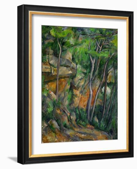 In the Park at Chateau Noir, 1898-1900-Paul Cézanne-Framed Giclee Print