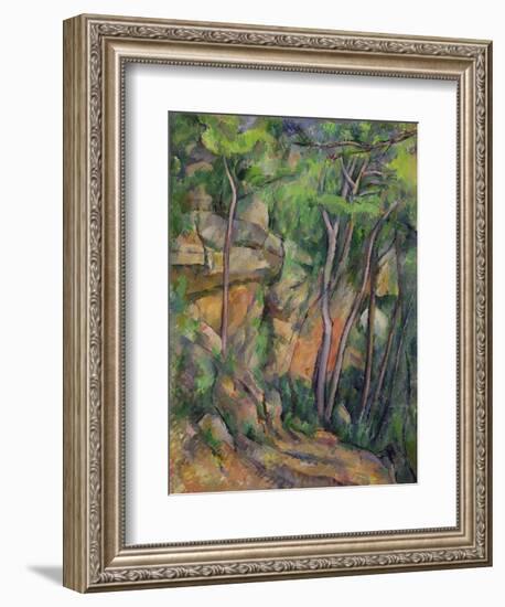 In the Park of Chateau Noir, circa 1896-99-Paul Cézanne-Framed Giclee Print