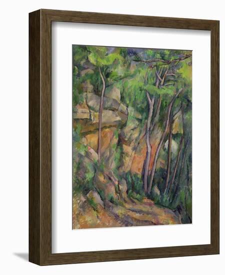 In the Park of Chateau Noir, circa 1896-99-Paul Cézanne-Framed Giclee Print