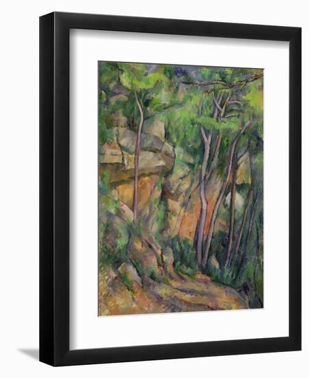 In the Park of Chateau Noir, circa 1896-99-Paul Cézanne-Framed Giclee Print