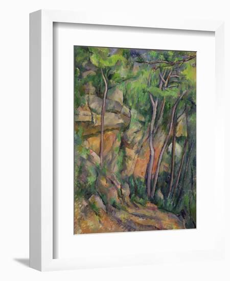 In the Park of Chateau Noir, circa 1896-99-Paul Cézanne-Framed Giclee Print