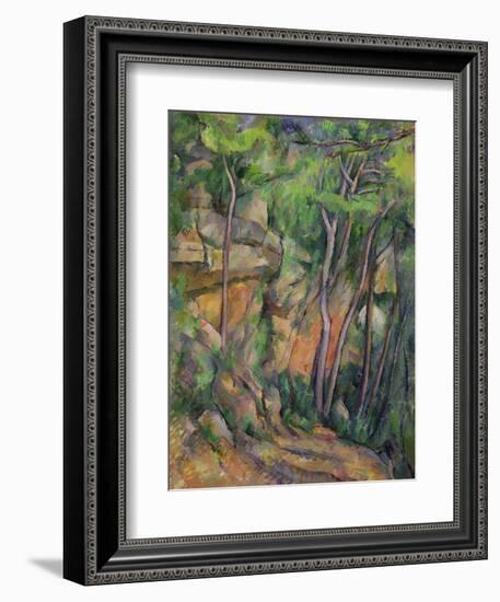 In the Park of Chateau Noir, circa 1896-99-Paul Cézanne-Framed Giclee Print