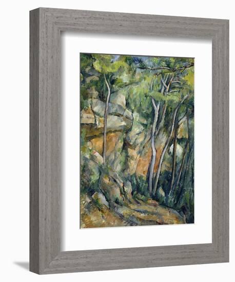 In the Park of Chateau Noir-Paul Cézanne-Framed Giclee Print