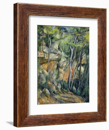 In the Park of Chateau Noir-Paul Cézanne-Framed Giclee Print