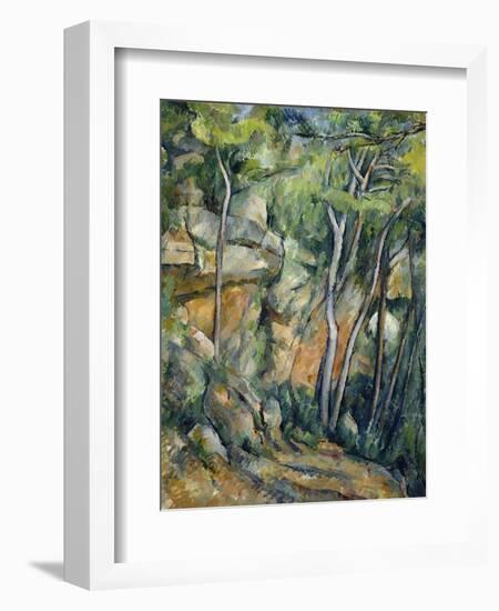 In the Park of Chateau Noir-Paul Cézanne-Framed Giclee Print