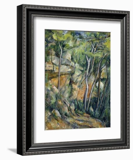 In the Park of Chateau Noir-Paul Cézanne-Framed Giclee Print