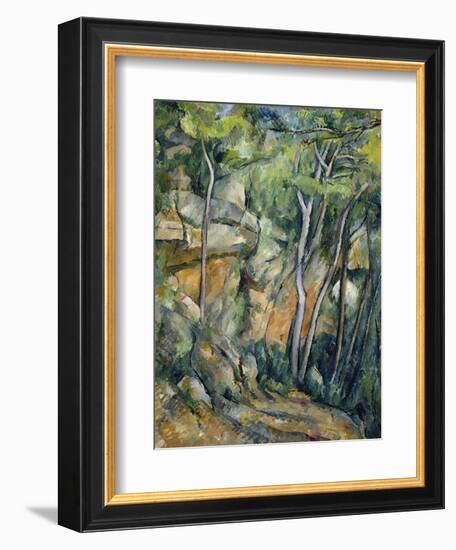 In the Park of Chateau Noir-Paul Cézanne-Framed Giclee Print