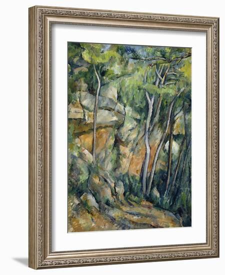 In the Park of Chateau Noir-Paul Cézanne-Framed Giclee Print