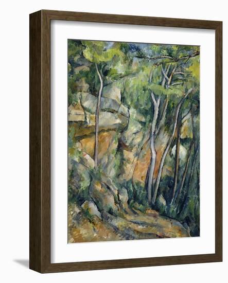 In the Park of Chateau Noir-Paul Cézanne-Framed Giclee Print