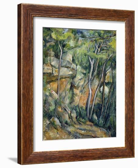 In the Park of Chateau Noir-Paul Cézanne-Framed Giclee Print