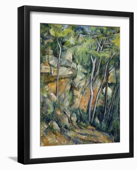 In the Park of Chateau Noir-Paul Cézanne-Framed Giclee Print