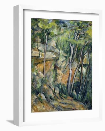 In the Park of Chateau Noir-Paul Cézanne-Framed Giclee Print