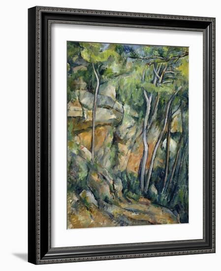 In the Park of Chateau Noir-Paul Cézanne-Framed Giclee Print