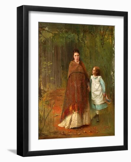 In the Park. Portrait of The-Ivan Nikolayevich Kramskoi-Framed Giclee Print