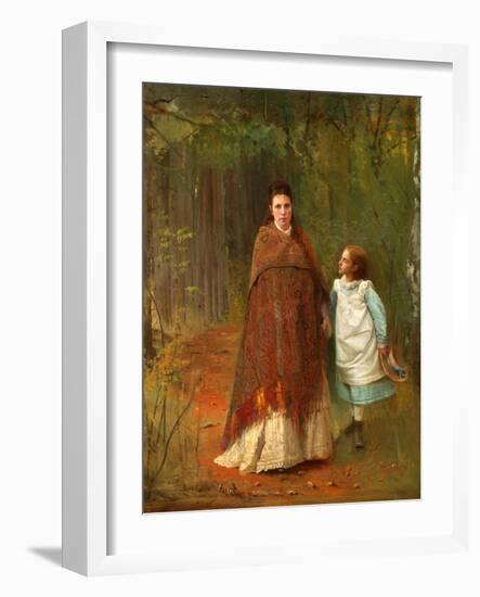 In the Park. Portrait of The-Ivan Nikolayevich Kramskoi-Framed Giclee Print