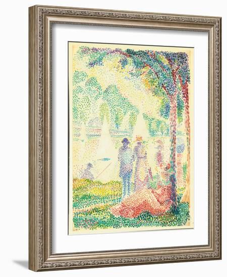 In the Park (Watercolour on Paper)-Hippolyte Petitjean-Framed Giclee Print