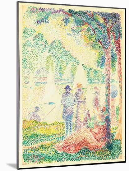 In the Park (Watercolour on Paper)-Hippolyte Petitjean-Mounted Giclee Print