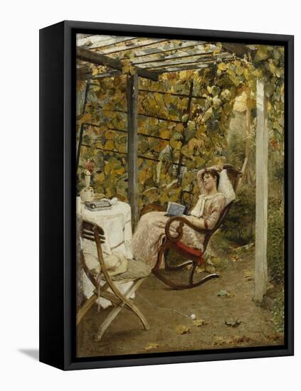 In the Pergola, 1894-Oscar Bluhm-Framed Premier Image Canvas