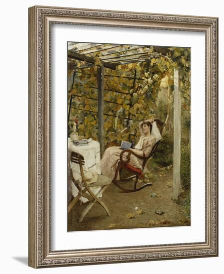 In the Pergola, 1894-Oscar Bluhm-Framed Giclee Print