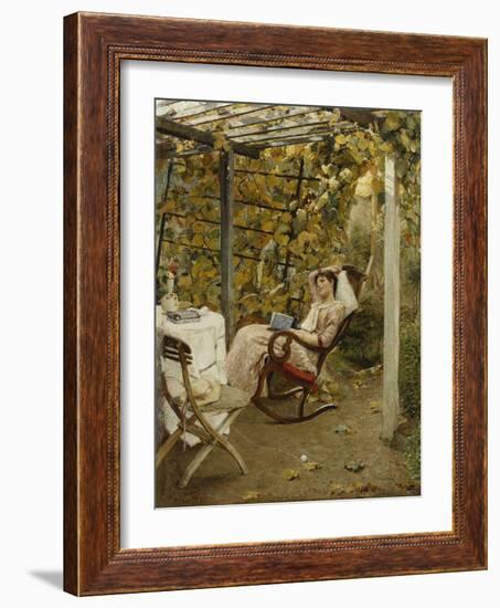 In the Pergola, 1894-Oscar Bluhm-Framed Giclee Print