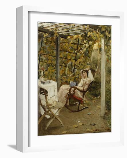 In the Pergola, 1894-Oscar Bluhm-Framed Giclee Print